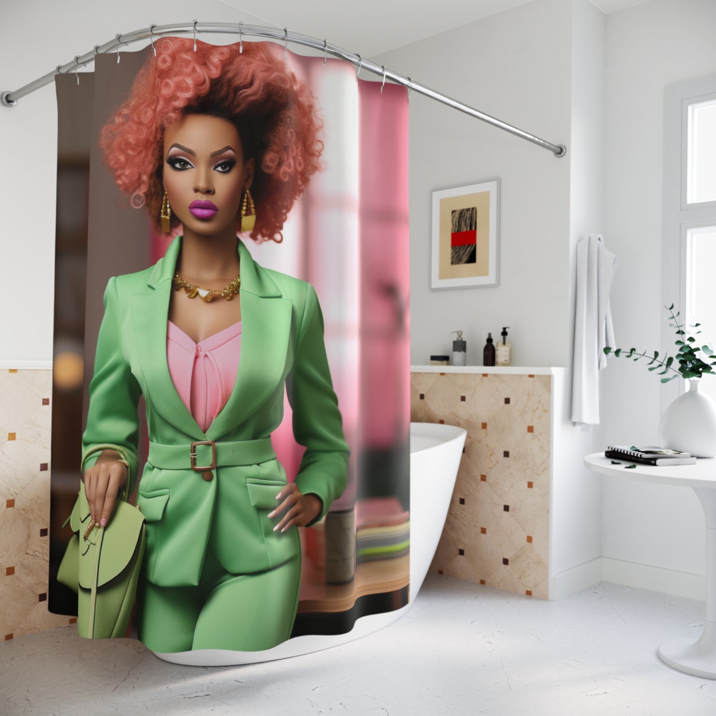 Business Barbie - Shower Curtain