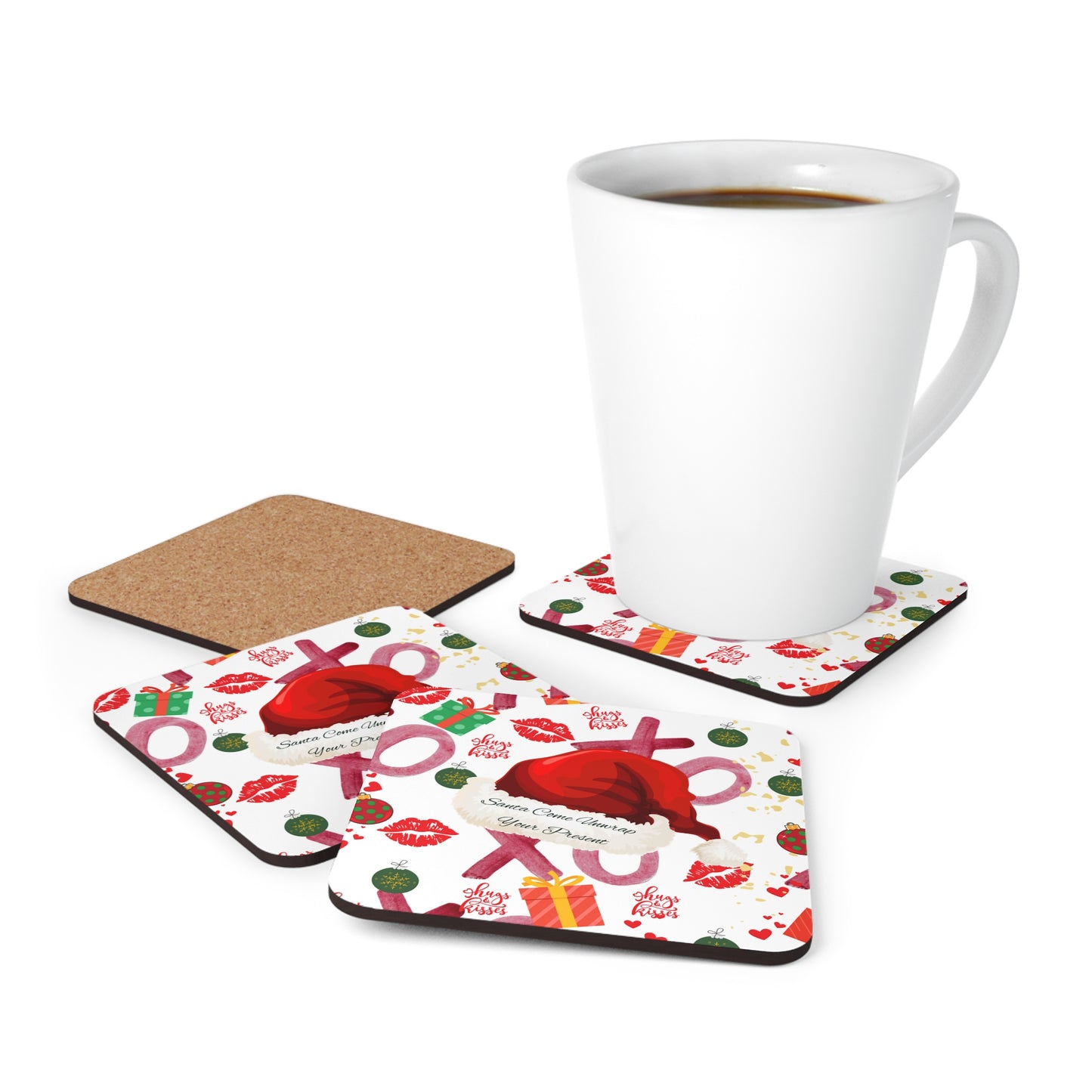 Christmas Love - Corkwood Coaster Set