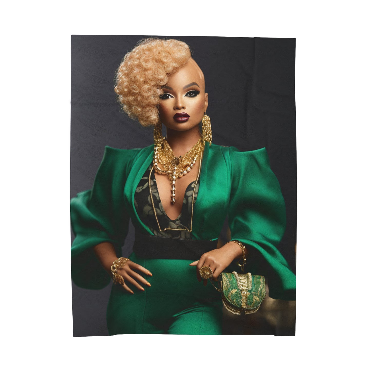 Powerhouse Barbie - Velveteen Plush Blanket