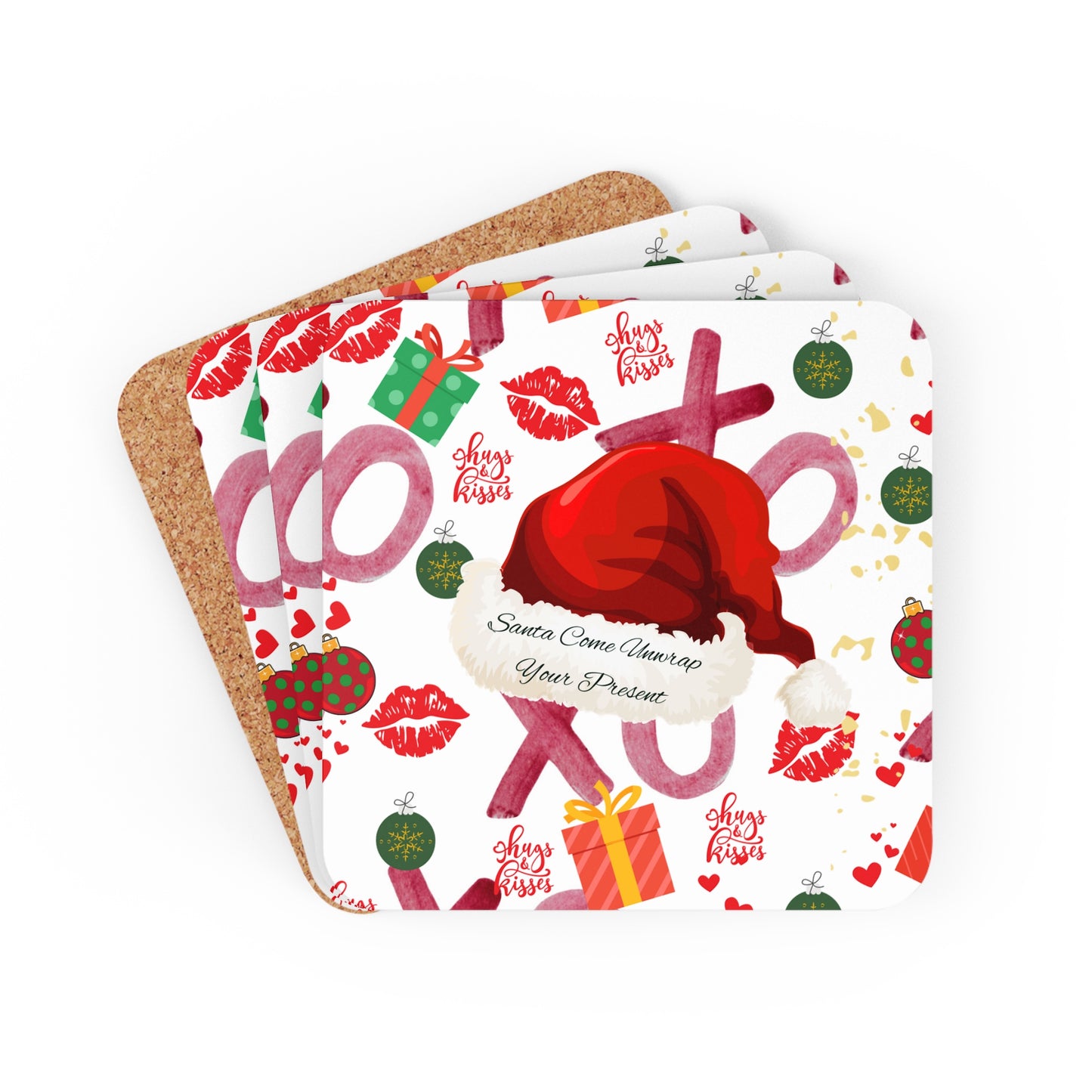 Christmas Love - Corkwood Coaster Set