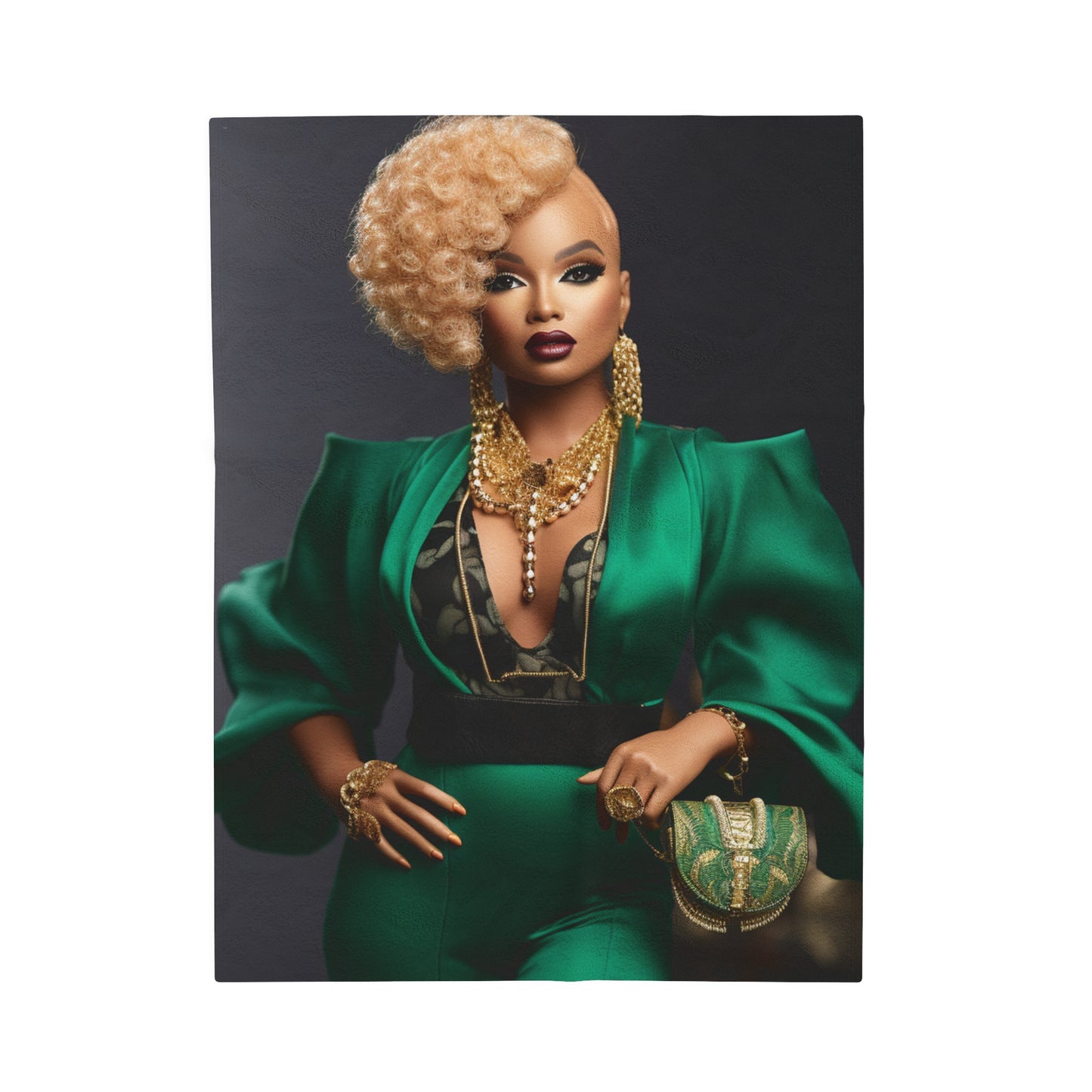 Powerhouse Barbie - Velveteen Plush Blanket