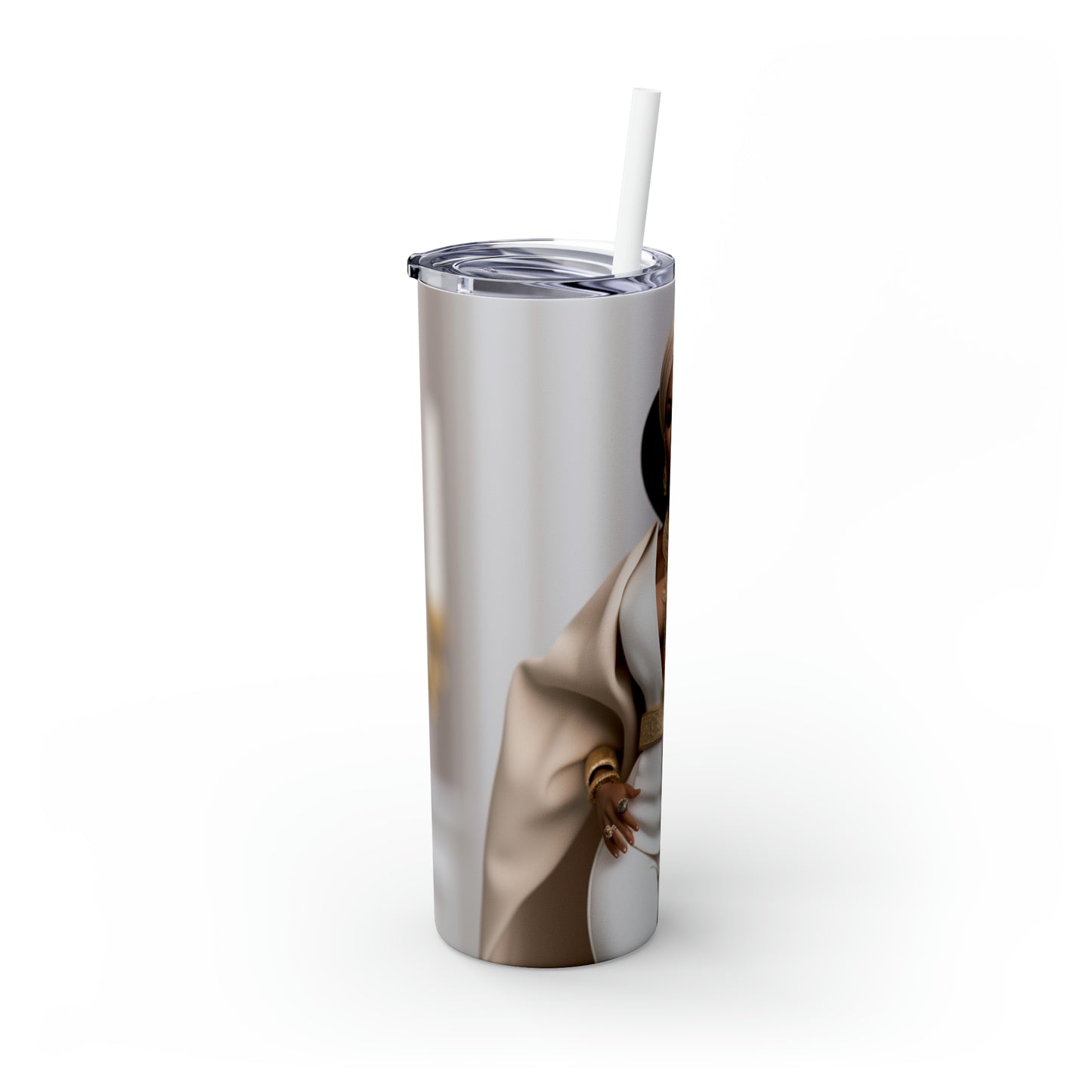 Elegance Barbie - Skinny Tumbler with Straw, 20oz