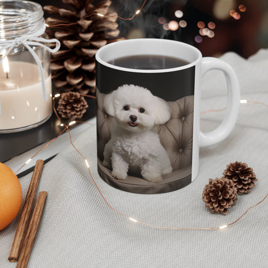 Bichon Bliss - Cushioned Charm: Ceramic Mug 11oz