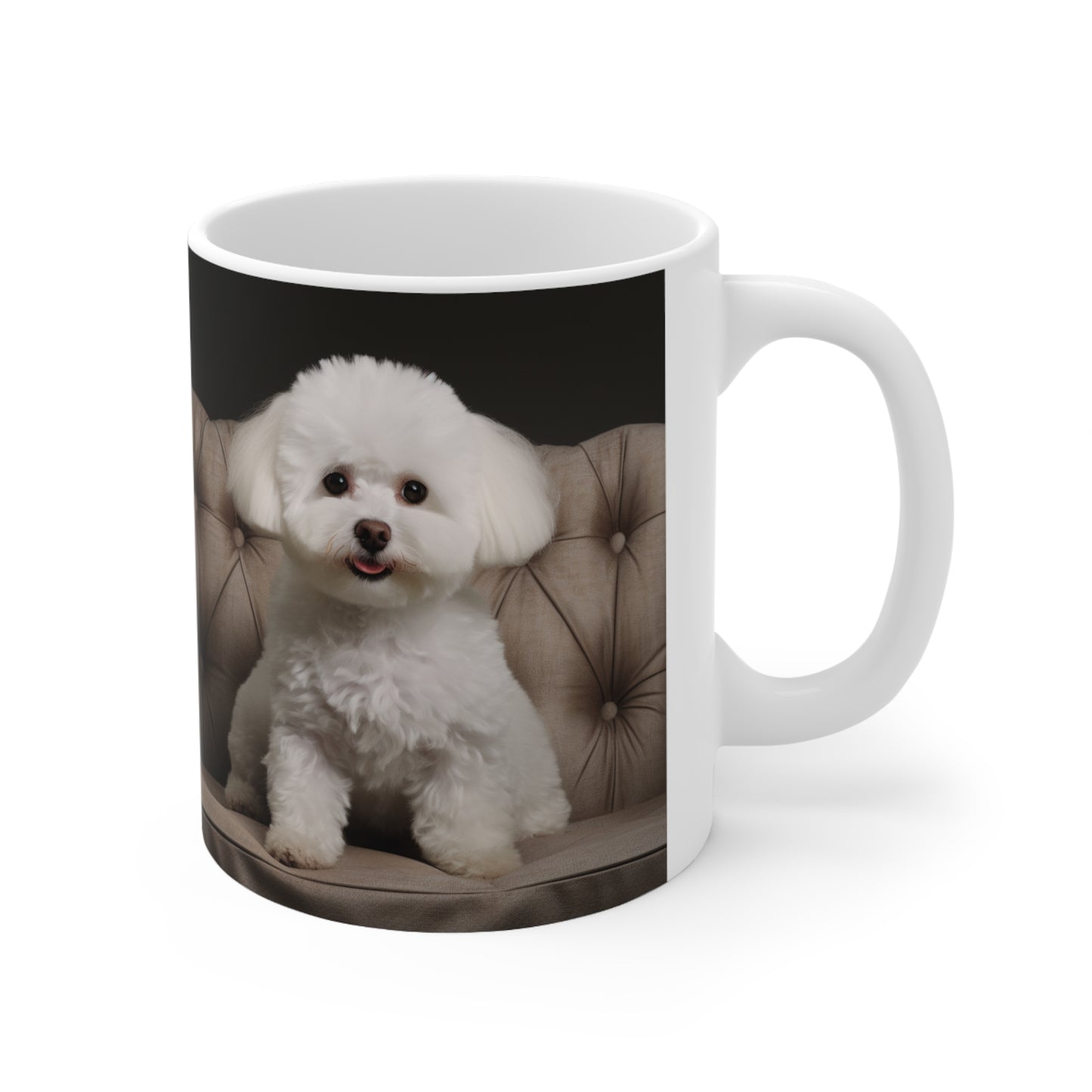 Bichon Bliss - Cushioned Charm: Ceramic Mug 11oz