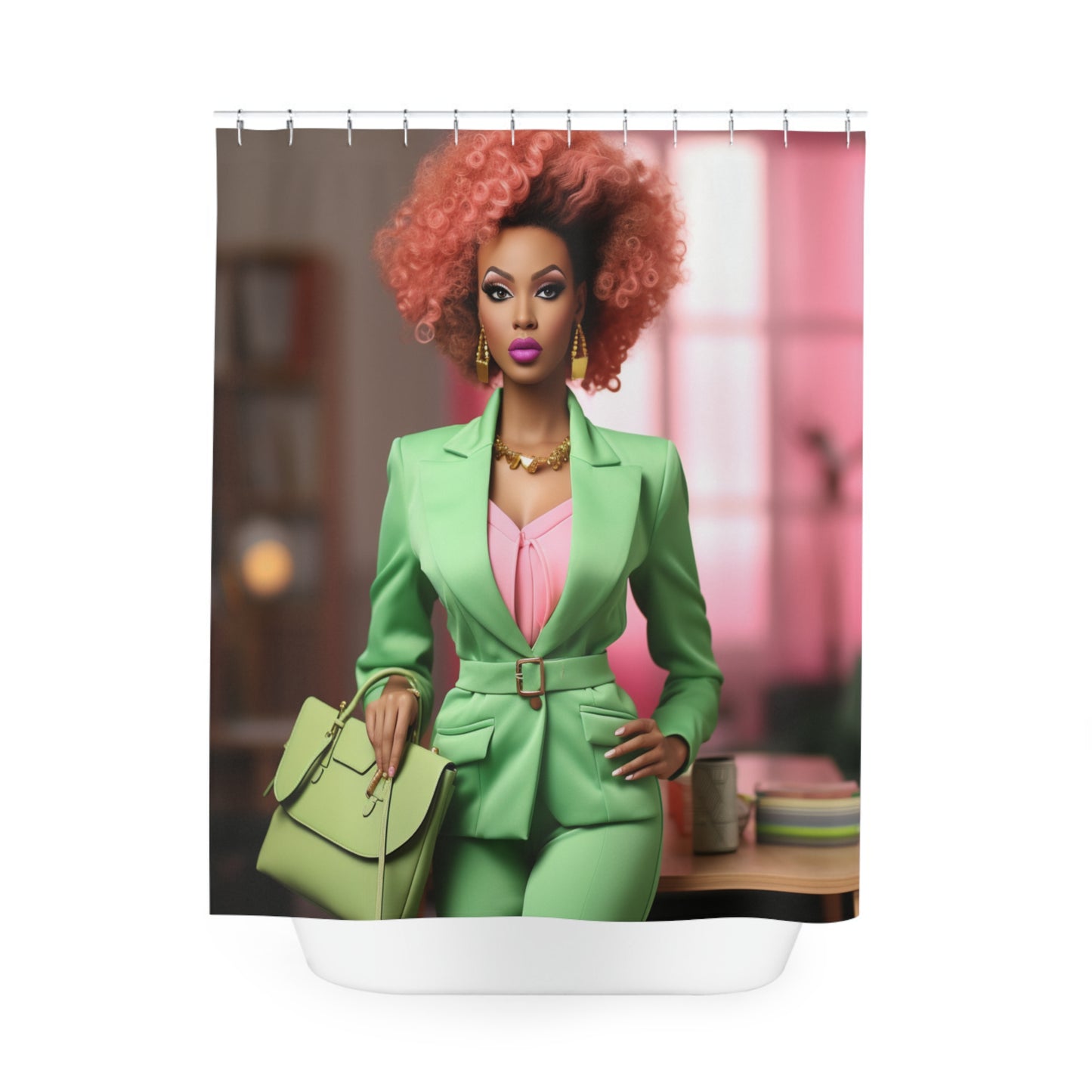 Business Barbie - Shower Curtain