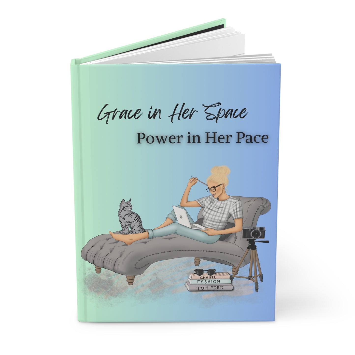 Grace in her Space, Power in Her Pace Hardcover Journal