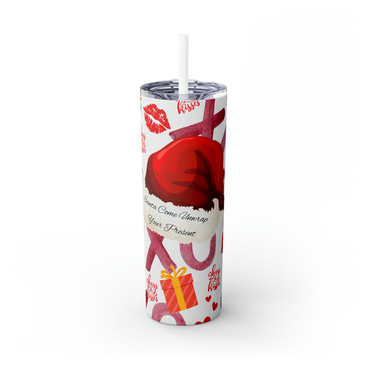 Christmas Love - Skinny Tumbler with Straw, 20oz