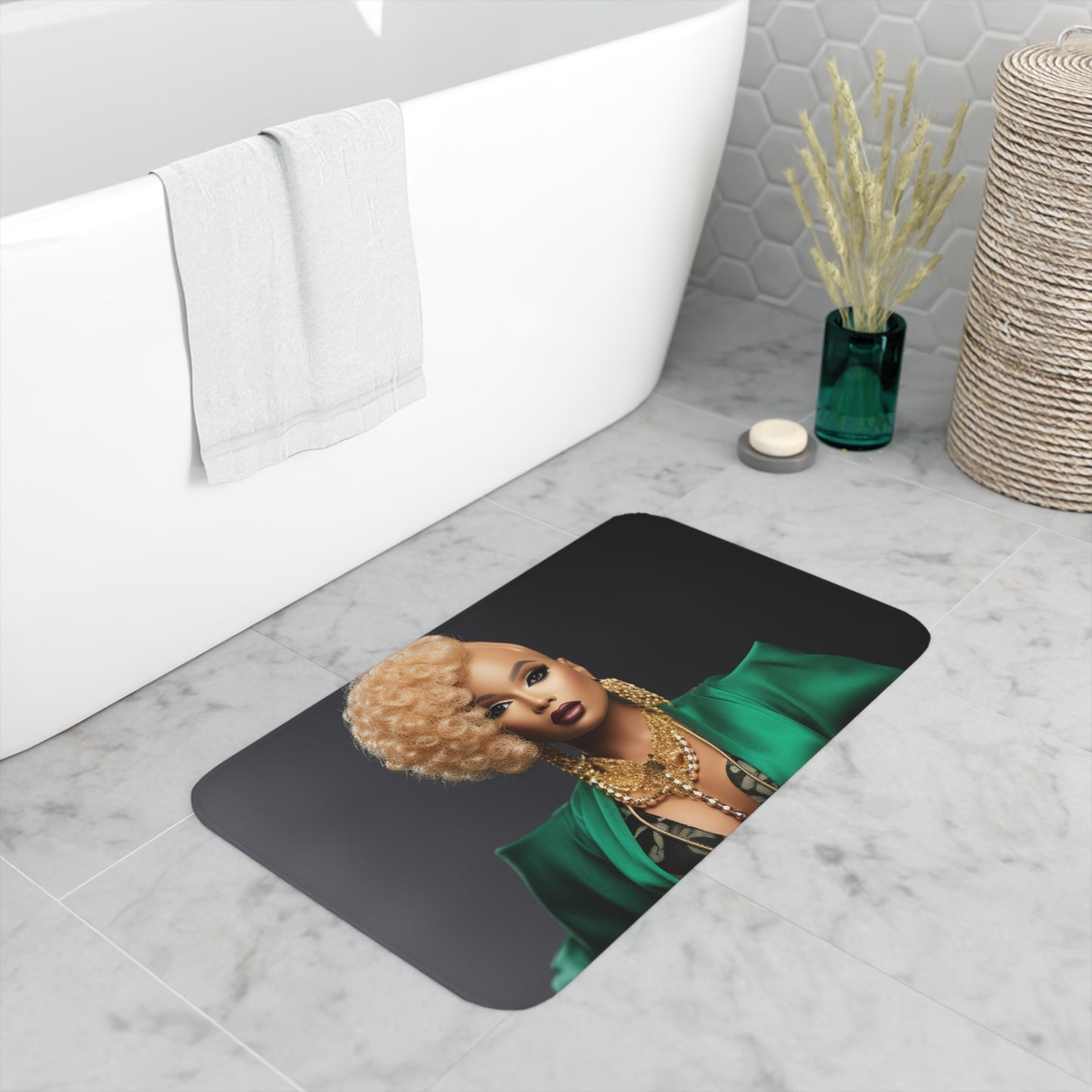 Powerhouse Barbie - Memory Foam Bath Mat