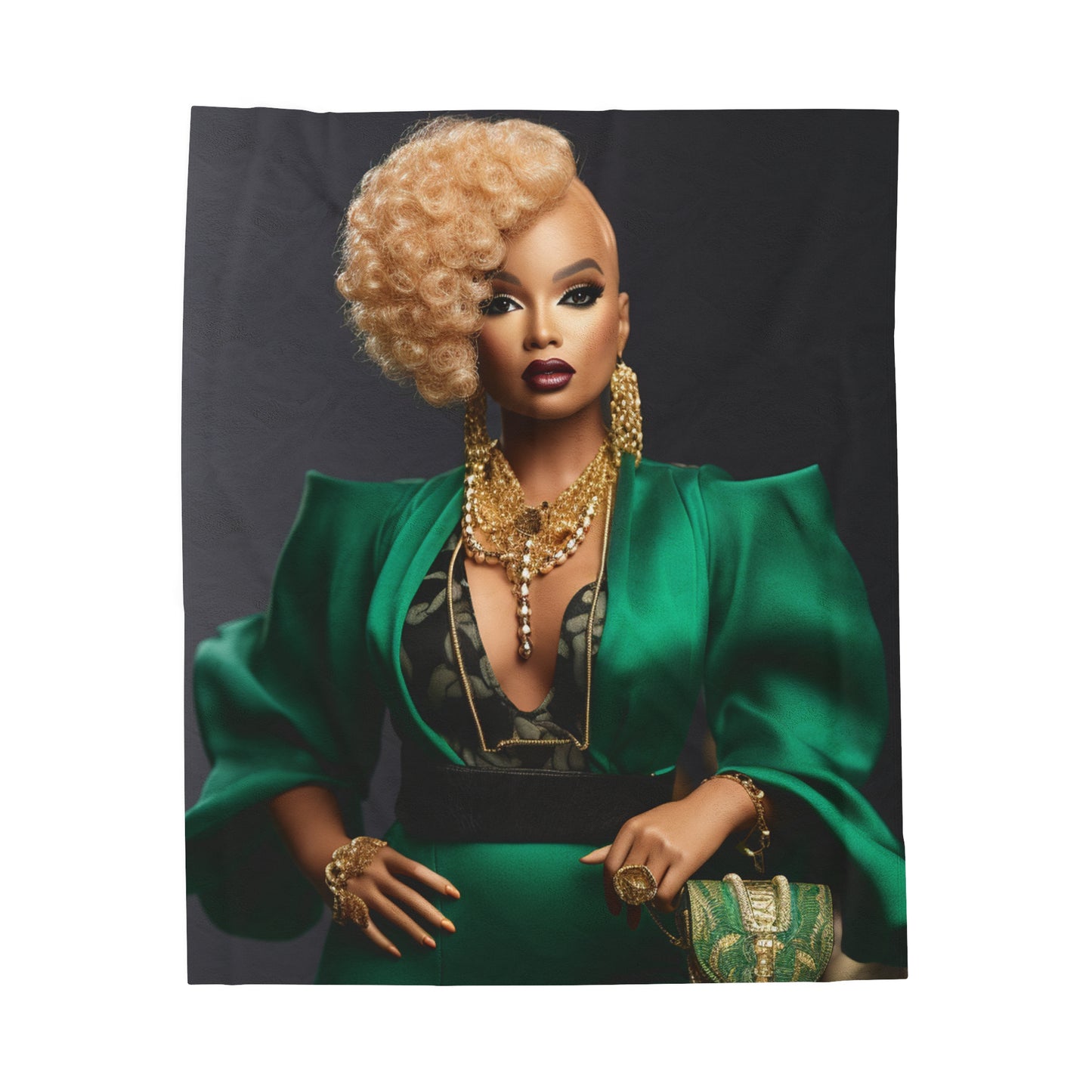 Powerhouse Barbie - Velveteen Plush Blanket